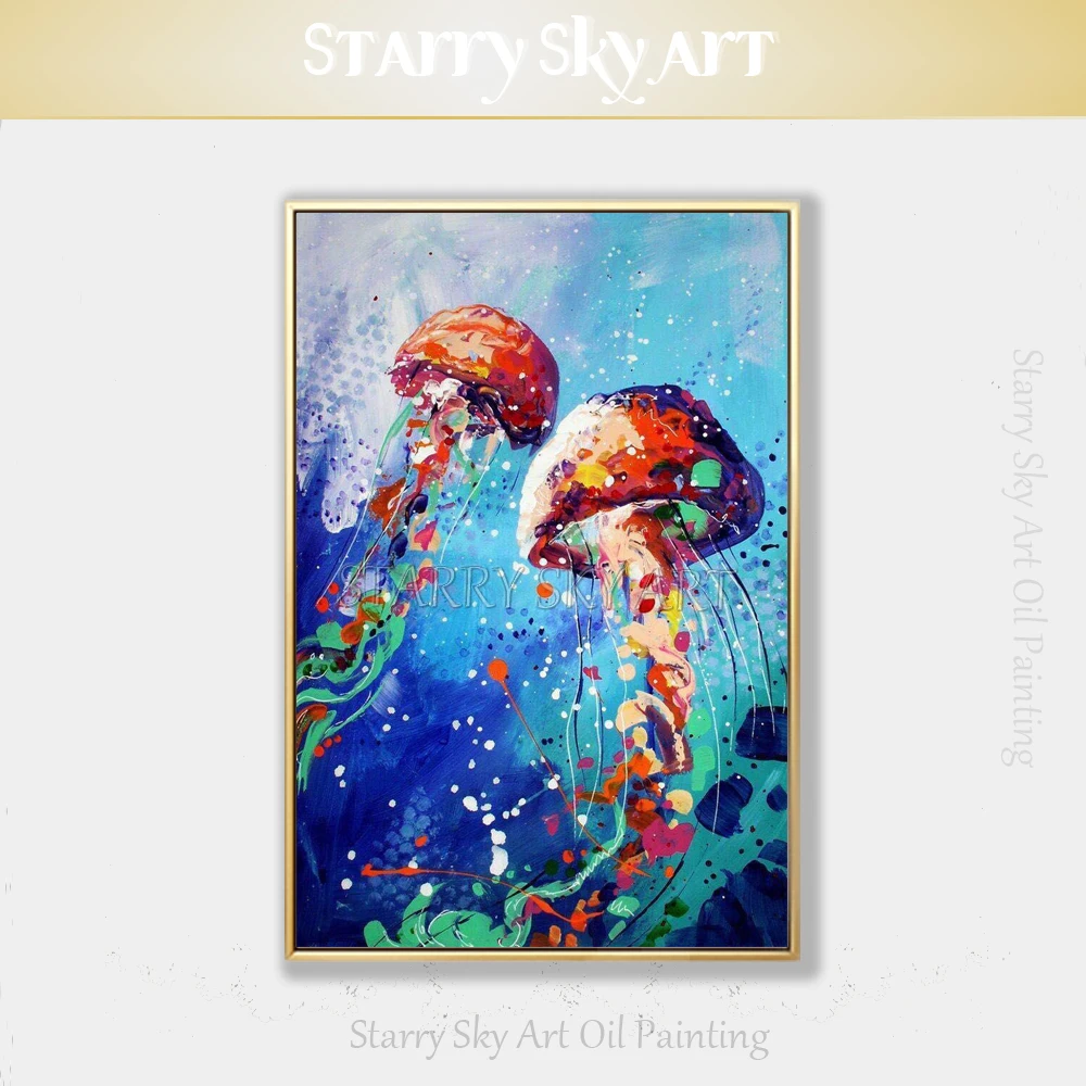 Artist Hand-painted Water Animal Jellyfish Acrylic Painting on Canvas Special Animals Jellyfish Acrylic Painting for Living Room
Artist Hand-painted Water Animal Jellyfish Acrylic Painting on Canvas Special Animals Jellyfish Acrylic Painting for Living Room