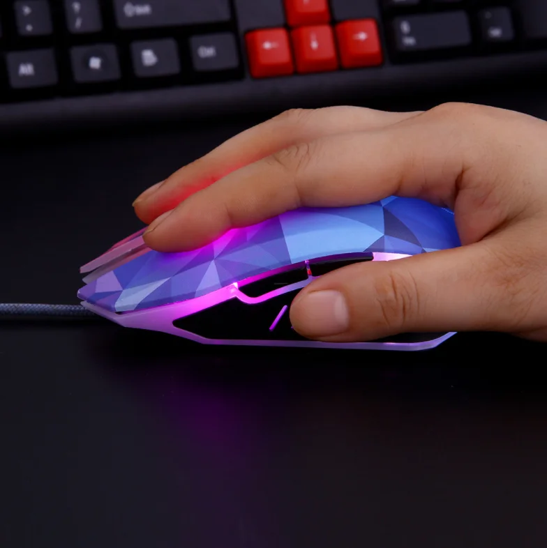 

MODAO3200DPI Wired Mouse, 4 Adjustable DPI Levels,1000/1600/2400/3200DPI, 7 Circular & Breathing LED Light, 6 Buttons