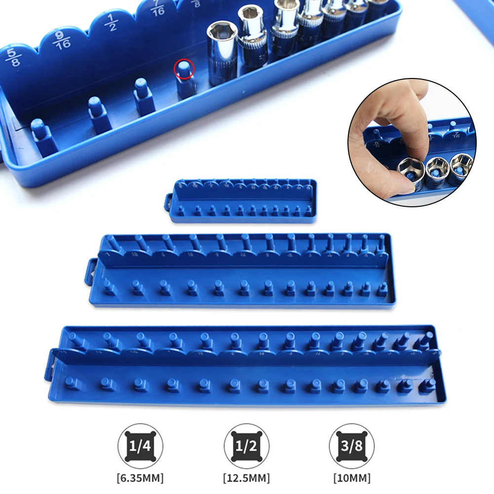 Blue Color Socket Holder Holds Rack Rail Holder Socket Set Socket Tool 1/4 3/8 1/2
Blue Color Socket Holder Holds Rack Rail Holder Socket Set Socket Tool 1/4 3/8 1/2