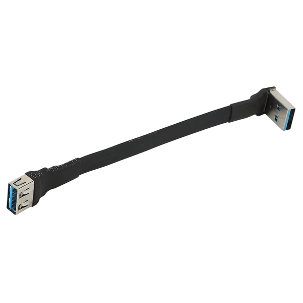 USB 3.0 Cable Flat USB Extension Cable Male to Female Data Cable Right Angle 90 Degree USB3.0 Extender Cord, 30cm
USB 3.0 Cable Flat USB Extension Cable Male to Female Data Cable Right Angle 90 Degree USB3.0 Extender Cord, 30cm
