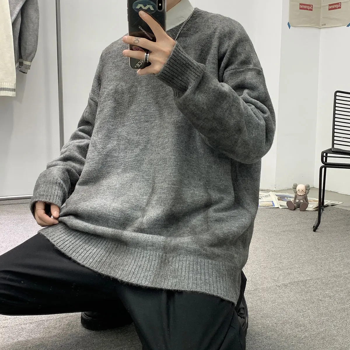 Winter Tie-dyed Dirty Sweaters For Men Loose Round Neck Sweater Long Sleeve Pullovers Warmth Thicken Tops Casual Male Clothes
Winter Tie-dyed Dirty Sweaters For Men Loose Round Neck Sweater Long Sleeve Pullovers Warmth Thicken Tops Casual Male Clothes