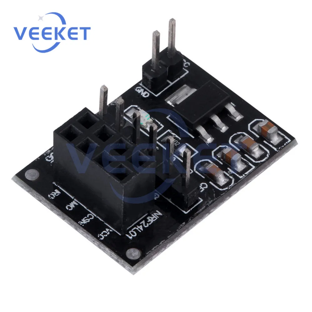 NRF24L01 Wireless Socket Adapter Board 3.3V Wireless Transceiver Module For Arduino 8 Pin NRF24L01+ Module
NRF24L01 Wireless Socket Adapter Board 3.3V Wireless Transceiver Module For Arduino 8 Pin NRF24L01+ Module