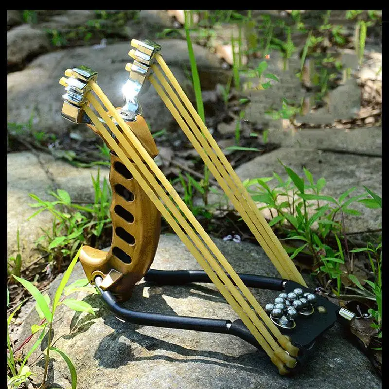 Alloy Hungting Slingshot Catapult With Wrist Bracket Strong Rubber Band Pocket Shot For Outdoor Hunting Shooting Fishing Games
Alloy Hungting Slingshot Catapult With Wrist Bracket Strong Rubber Band Pocket Shot For Outdoor Hunting Shooting Fishing Games