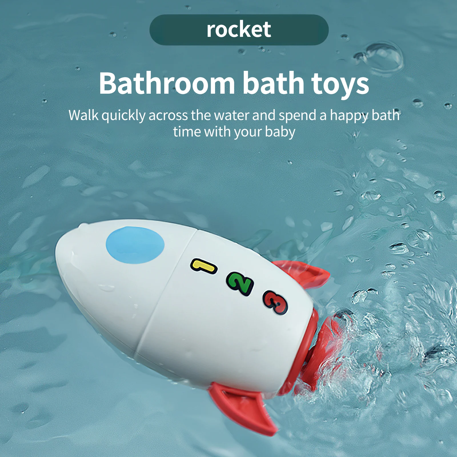 Baby Bath Clockwork Toy Swimming Children Summer Bathroom Shower Kids Play Water Rocket Toys Baby Early Learning Supplies Gift
Baby Bath Clockwork Toy Swimming Children Summer Bathroom Shower Kids Play Water Rocket Toys Baby Early Learning Supplies Gift