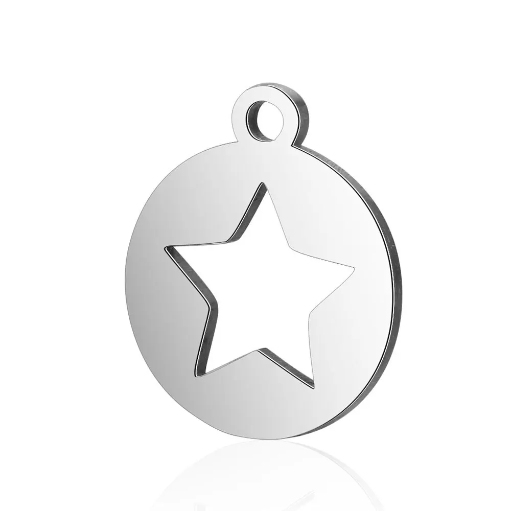 Stainless Steel 12*14mm Star In Round Mini Metal Charms Pendant for DIY Jewelry Bracelets Making Accessories 50pcs
Stainless Steel 12*14mm Star In Round Mini Metal Charms Pendant for DIY Jewelry Bracelets Making Accessories 50pcs