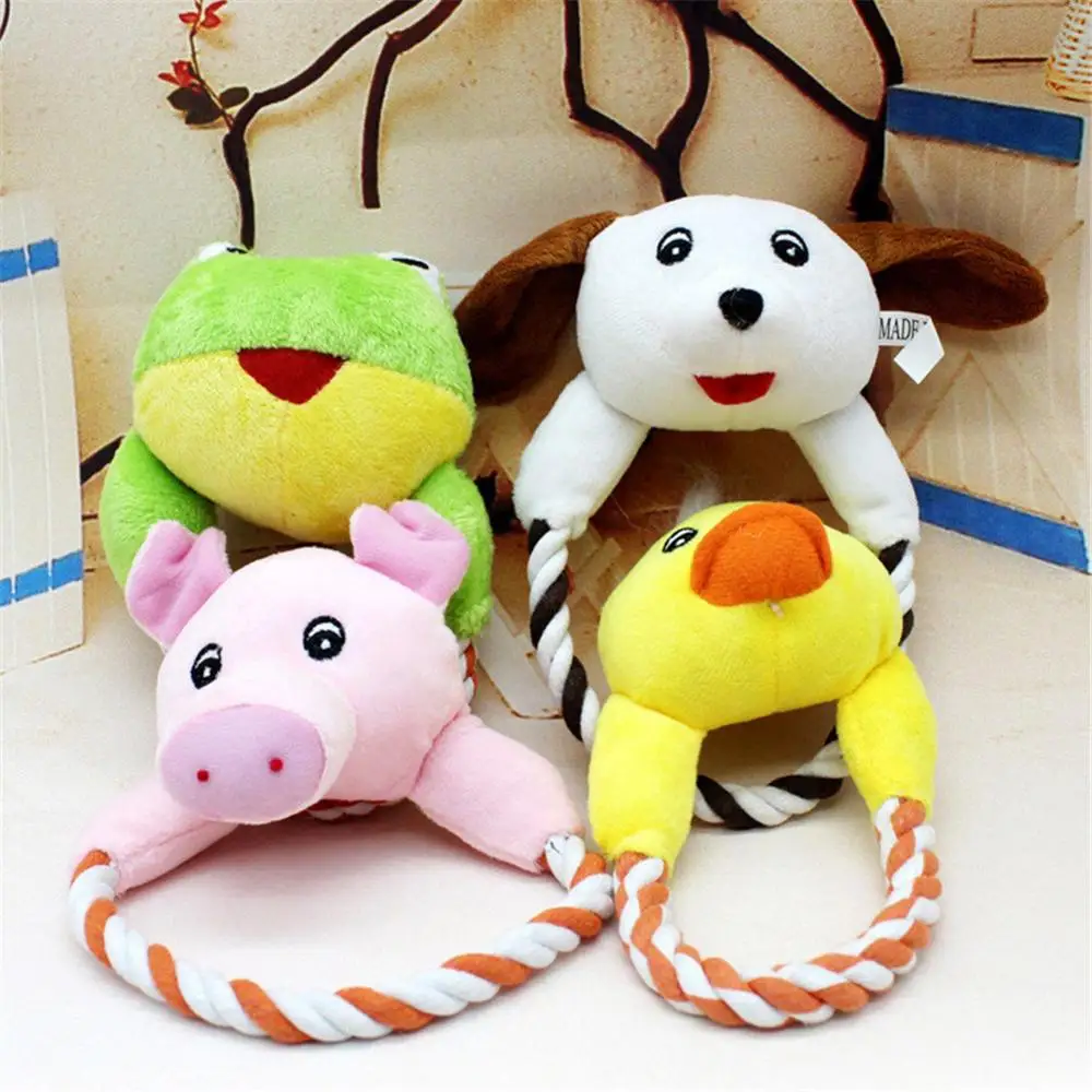 Cute Plush Rope Toys Dog Cat Cartoon Animals Bite Resistant Sound Toy Puppy Interative Chew Squeak For Small Medium Dog Supplies
Cute Plush Rope Toys Dog Cat Cartoon Animals Bite Resistant Sound Toy Puppy Interative Chew Squeak For Small Medium Dog Supplies
