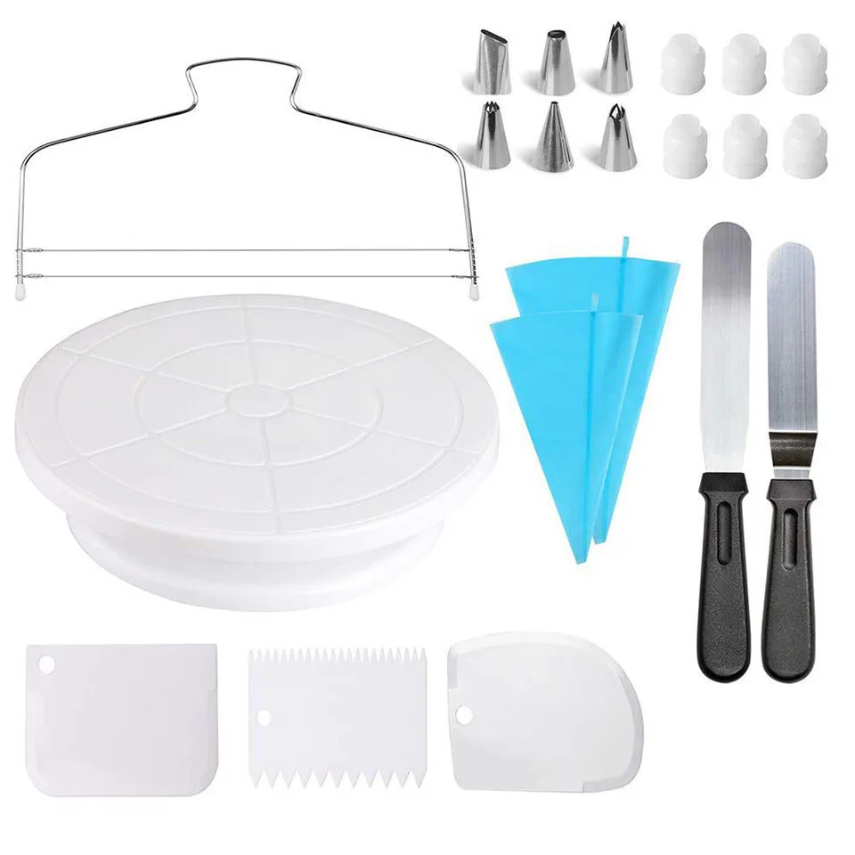 21Pcs Cake Nozzles Decorating Kits Supplies Cake Turntable Decorating Tips 2 Icing Spatula Smoother
21Pcs Cake Nozzles Decorating Kits Supplies Cake Turntable Decorating Tips 2 Icing Spatula Smoother