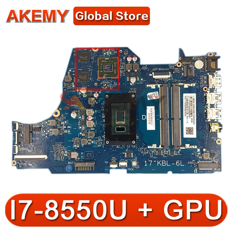 L22746-601 W/ i7-8550U + GPU материнская плата для HP 17-по 17-BY00053CL 17-by0062cl Материнская плата ноутбука 6050A2982701 6050A2982801-MB 
L22746-601 W/ i7-8550U + GPU материнская плата для HP 17-по 17-BY00053CL 17-by0062cl Материнская плата ноутбука 6050A2982701 6050A2982801-MB