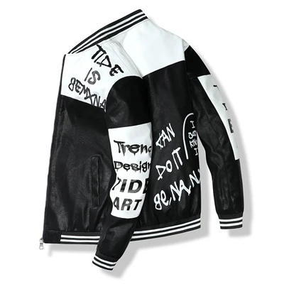 Men's PU Casual Jackets Slim Spring Autumn Short Leather Jacket Male Streetwear Letter Graffiti Biker Leather Coats Men chaqueta
Men's PU Casual Jackets Slim Spring Autumn Short Leather Jacket Male Streetwear Letter Graffiti Biker Leather Coats Men chaqueta