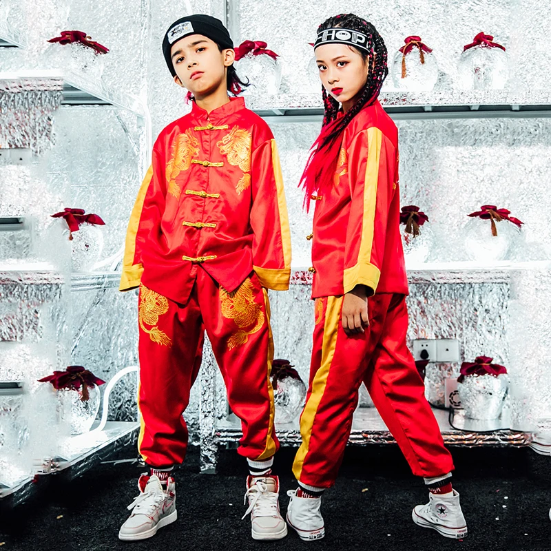 2022 Chinese Style Red Outfits Kids Hip Hop Dance Costumes For Boys Girls Jazz Performance Rave Clothes Stage Outfits 120-170CM
2022 Chinese Style Red Outfits Kids Hip Hop Dance Costumes For Boys Girls Jazz Performance Rave Clothes Stage Outfits 120-170CM