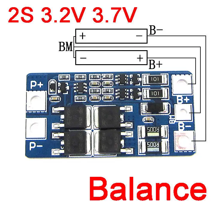 2S BMS 10A 6 4 V 7 w/Balance Lifepo4 литий-ионная 18650 Защитная плата аккумулятора 3 2 v |