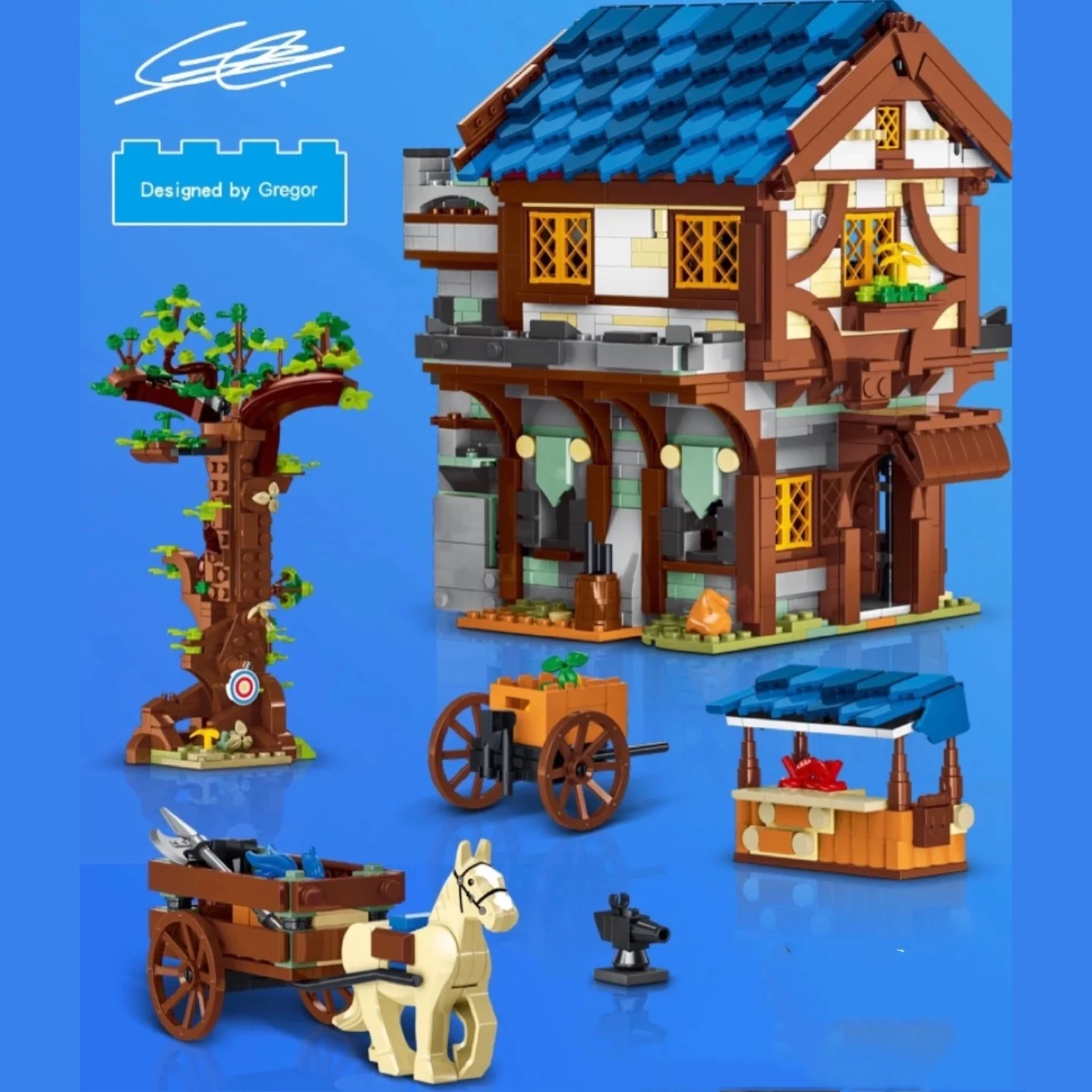 Creatoring Expert Street View 1724 шт., средневековый городской рынок, модульные кубики MOC, модель, строительные блоки, игрушки Emporium 21325
Creatoring Expert Street View 1724 шт., средневековый городской рынок, модульные кубики MOC, модель, строительные блоки, игрушки Emporium 21325