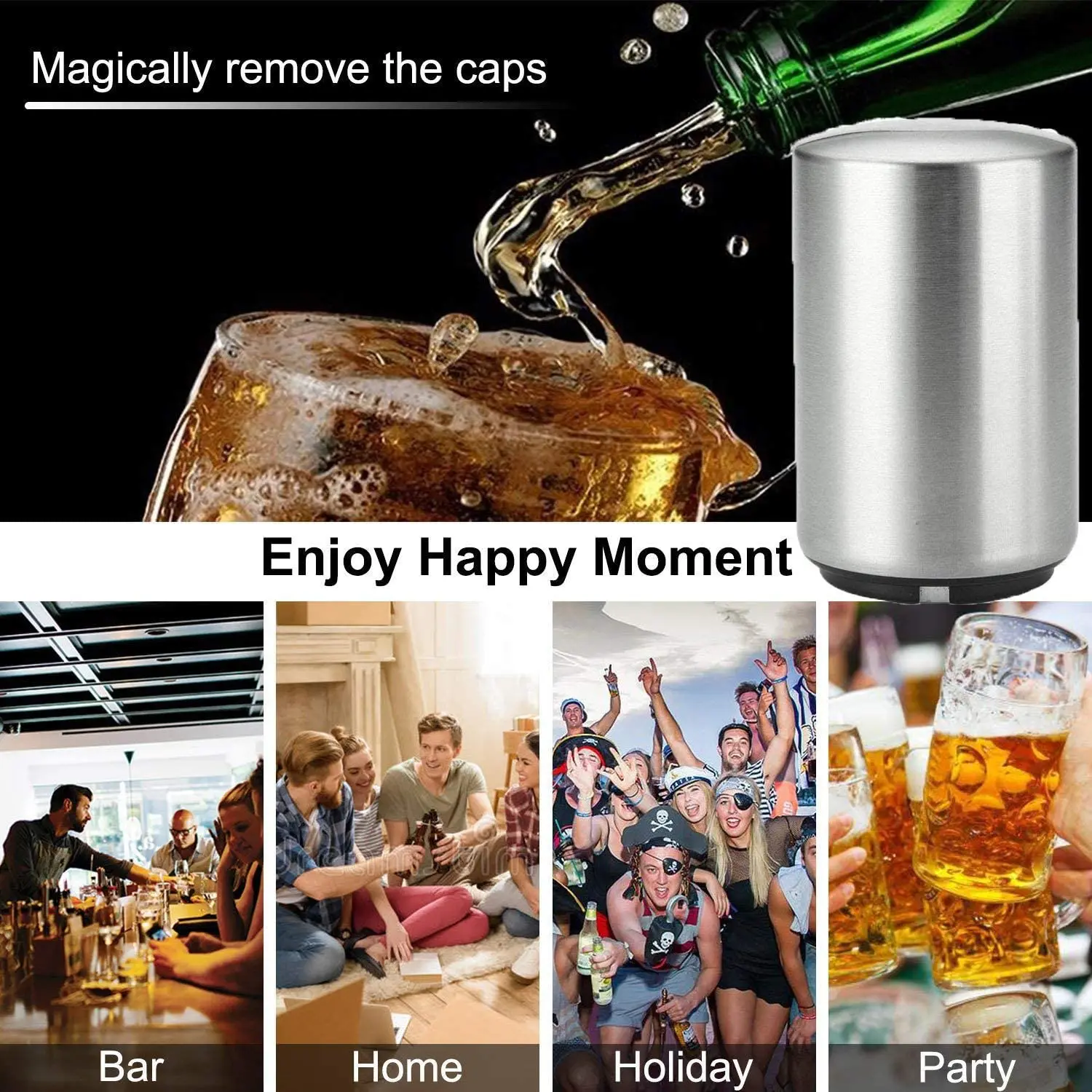 Automatic Beer Bottle Opener,Magnet Beer Opener,Stainless Steel Push Down Opener Wine Beer Soda Cap Opener Kitchen Accessories
Automatic Beer Bottle Opener,Magnet Beer Opener,Stainless Steel Push Down Opener Wine Beer Soda Cap Opener Kitchen Accessories
