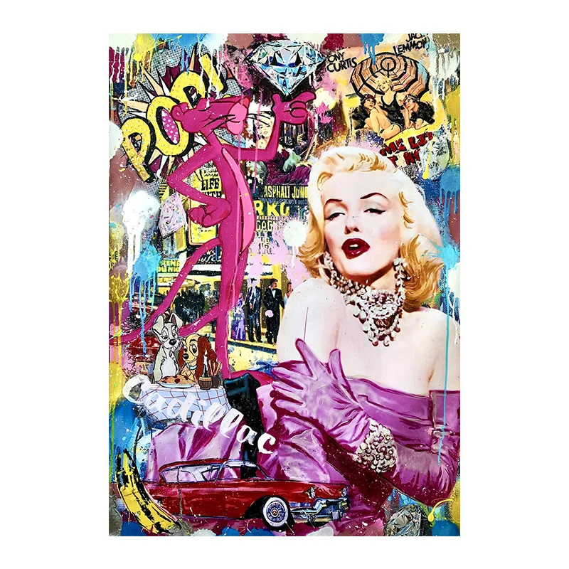 Graffiti Street Pop Art Marilyn Monroe Poster and Print Fashion Beautiful Woman Canvas Painting Wall Picture for Home Room Decor
Graffiti Street Pop Art Marilyn Monroe Poster and Print Fashion Beautiful Woman Canvas Painting Wall Picture for Home Room Decor