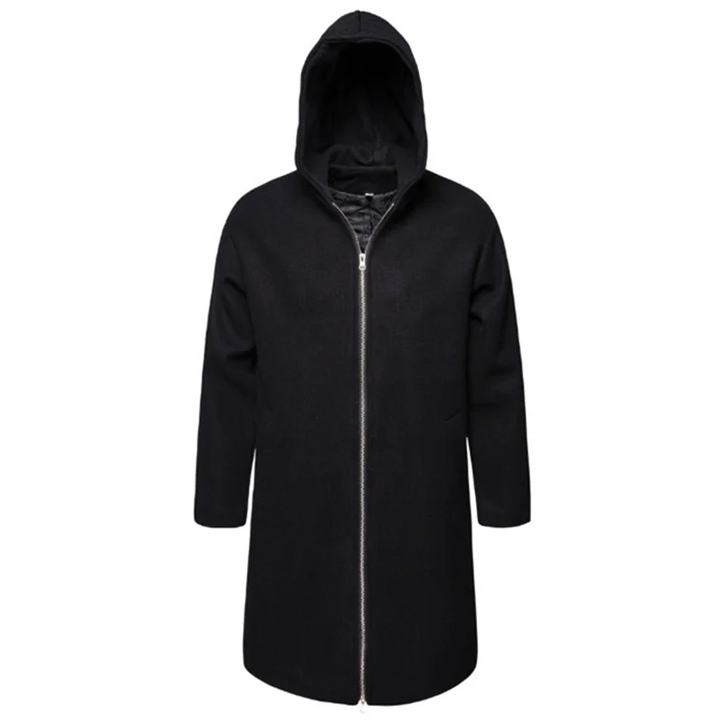 Trench Coat Men Zipper Hooded Long Woolen Coat Mens Clothing Long Jackets & Coats British Style Overcoat Europe/US Size M-XXL
Trench Coat Men Zipper Hooded Long Woolen Coat Mens Clothing Long Jackets & Coats British Style Overcoat Europe/US Size M-XXL