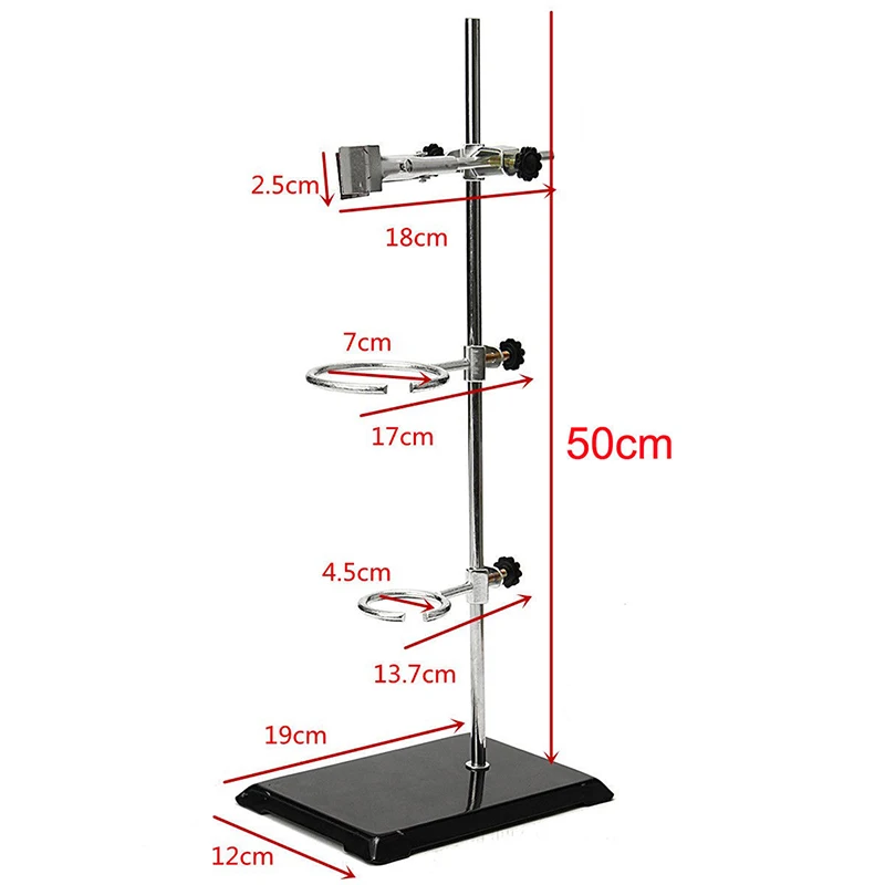 1 Set High Retort Stand Iron Stand 50CM With Clamp Clip Laboratory Ring Stand School Education Supplies Educational Equipment
1 Set High Retort Stand Iron Stand 50CM With Clamp Clip Laboratory Ring Stand School Education Supplies Educational Equipment