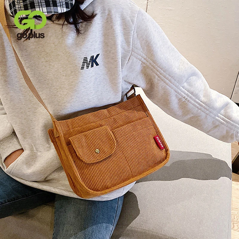 GOPLUS Corduroy Messenger Bag Female 2021 Fashion Simple School Girl Reusable Shopping Ladies Purses Crossbody Bags for Women
GOPLUS Corduroy Messenger Bag Female 2021 Fashion Simple School Girl Reusable Shopping Ladies Purses Crossbody Bags for Women