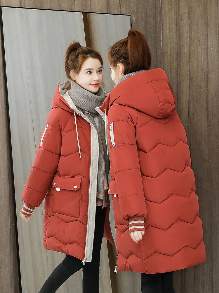 Down Jacket Womens Winter Coat With A Hood And Pockets New Korean Relax Freshen Cute Medium-Length Loose Thickened Warm Zipper
Down Jacket Womens Winter Coat With A Hood And Pockets New Korean Relax Freshen Cute Medium-Length Loose Thickened Warm Zipper