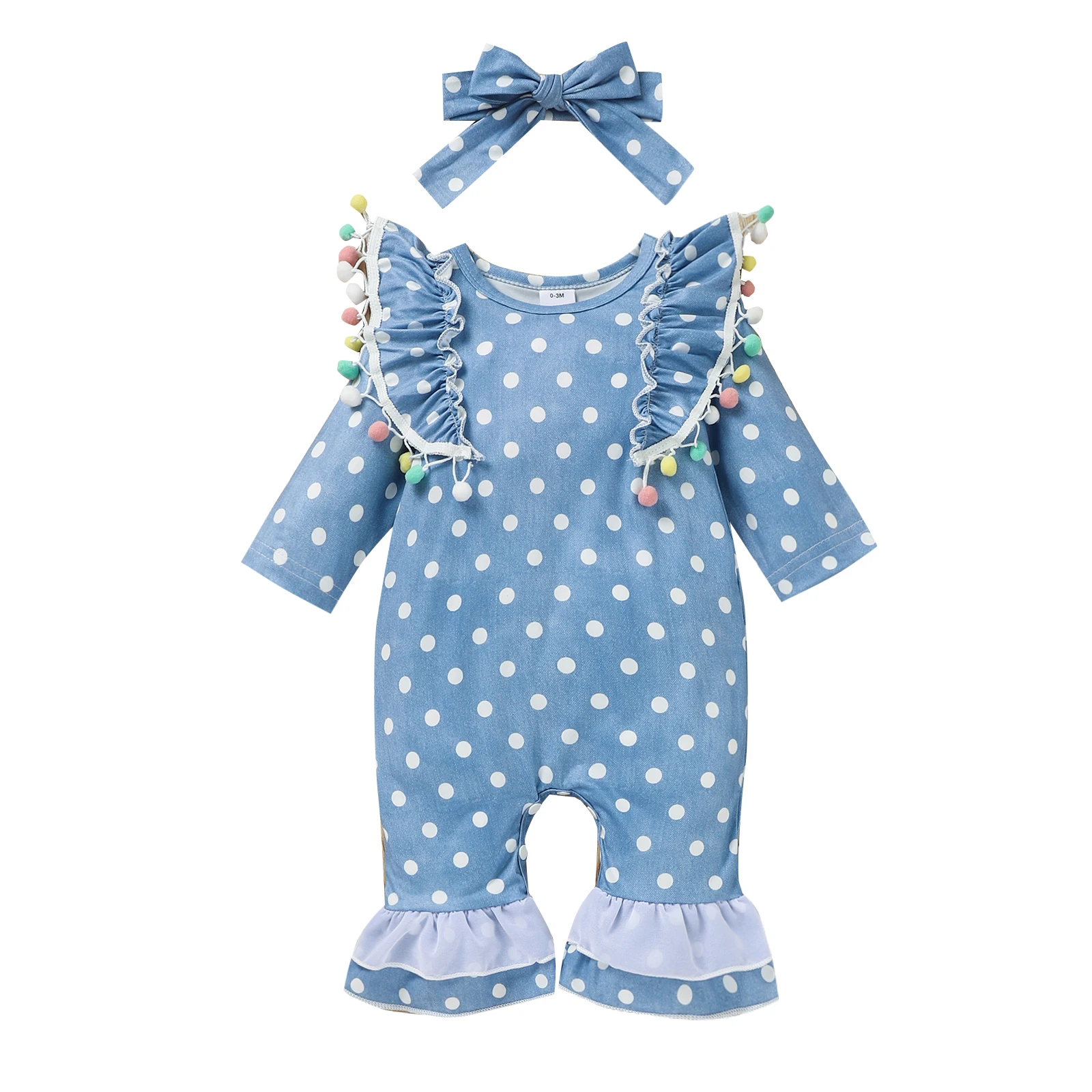 Newborn Infant Baby Girls Rompers Princess Pom Pom Dot Print Jumpsuit Long Sleeve Autumn Spring Clothes
Newborn Infant Baby Girls Rompers Princess Pom Pom Dot Print Jumpsuit Long Sleeve Autumn Spring Clothes