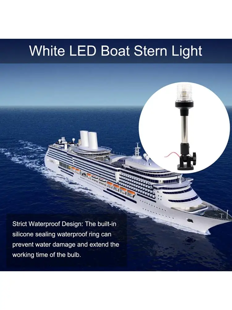 White LED Folding Stern Light For Anchor Boats Used For Pontoons And Fishing Boats
White LED Folding Stern Light For Anchor Boats Used For Pontoons And Fishing Boats