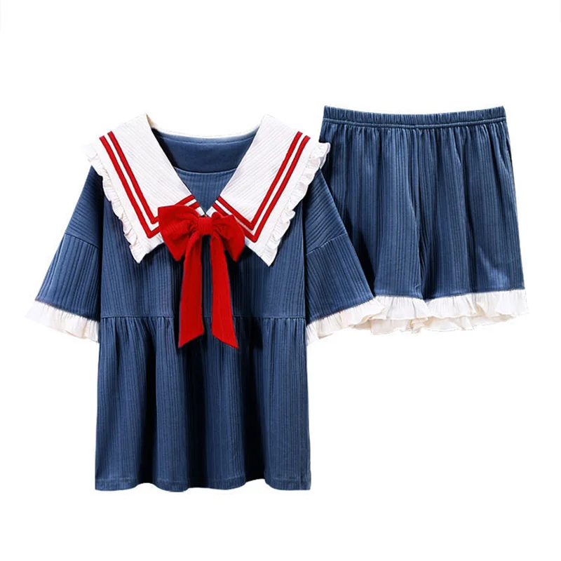 Pajamas Women Summer 2021 Short Sleeves Pants Cotton Women Pajamas Suit Fashion Women Sets Home Service Pajama Sets Home Clothes
Pajamas Women Summer 2021 Short Sleeves Pants Cotton Women Pajamas Suit Fashion Women Sets Home Service Pajama Sets Home Clothes