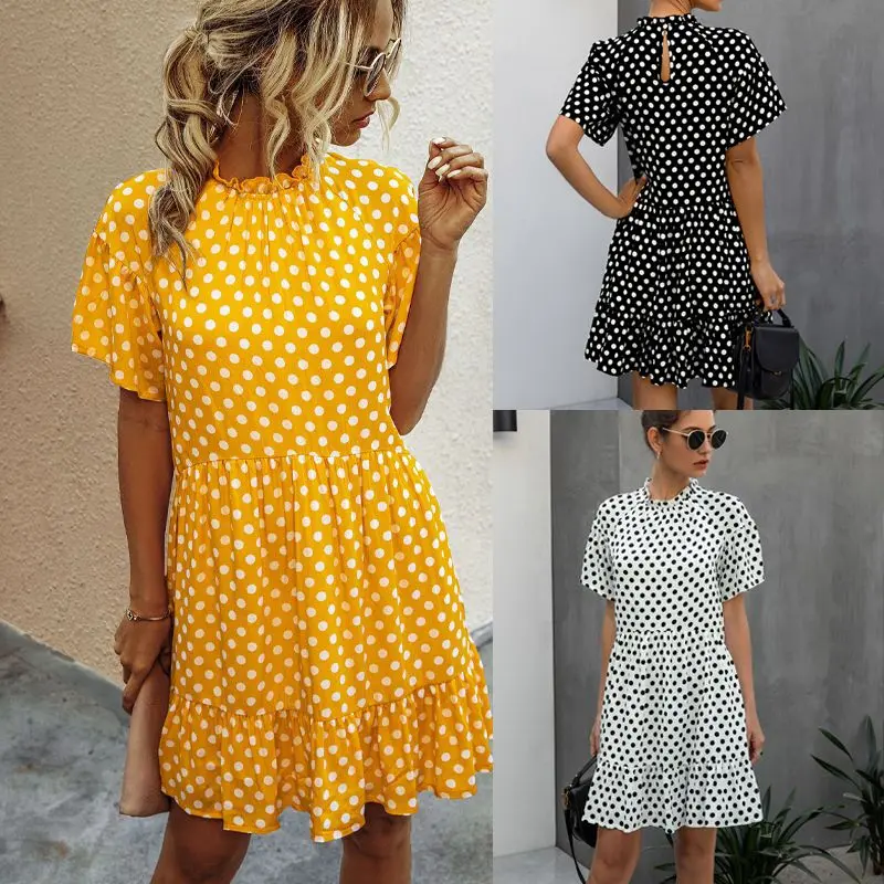 Black Dress Polka-dot Women Summer Sundresses Casual White Loose Fit Clothes Free People 2020 Yellow Womens Clothing Everyday
Black Dress Polka-dot Women Summer Sundresses Casual White Loose Fit Clothes Free People 2020 Yellow Womens Clothing Everyday