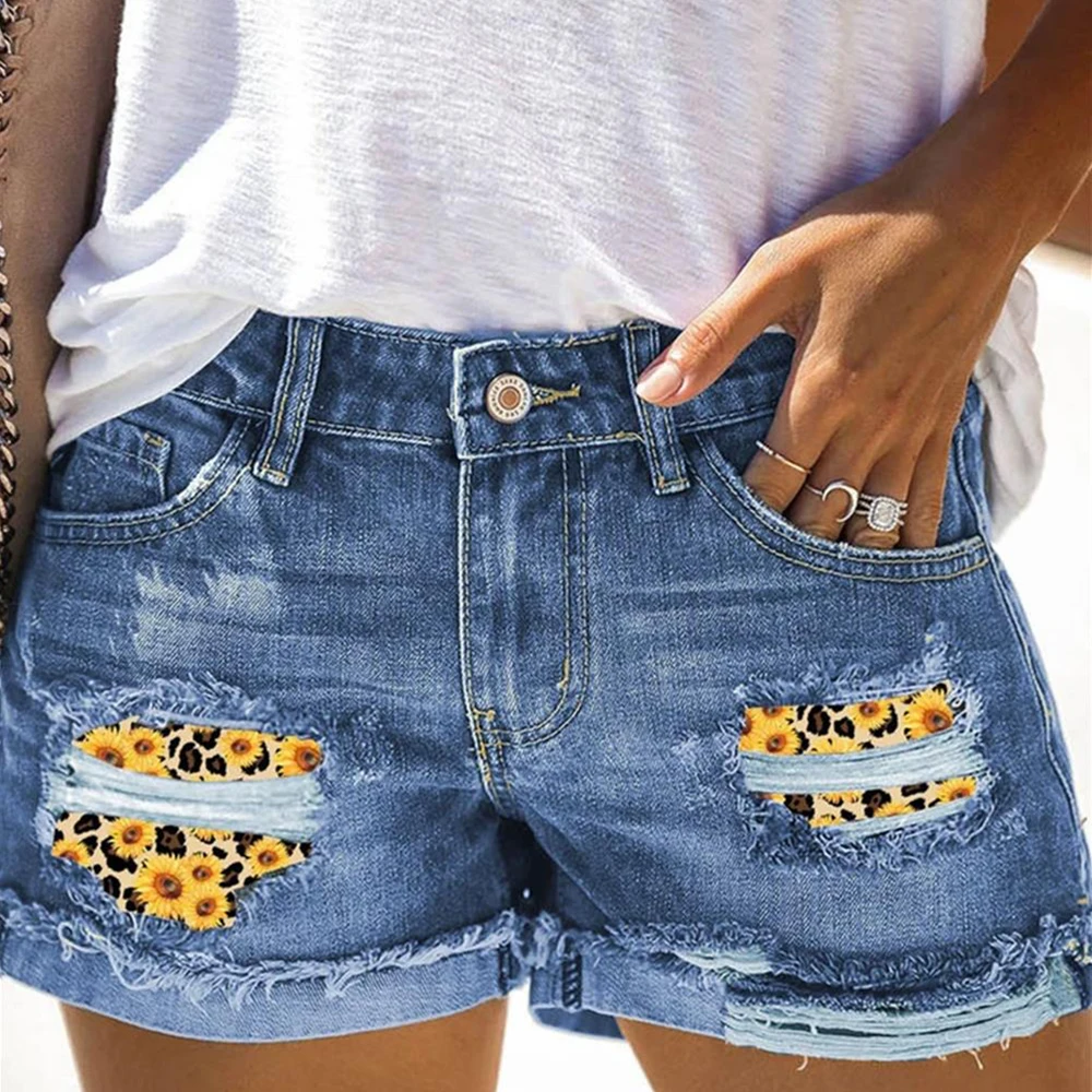 Women Denim Hot Pants flower printed patchwork Short Ripped Jeans Floral Casual Beach Party Pants shorts streetwear
Women Denim Hot Pants flower printed patchwork Short Ripped Jeans Floral Casual Beach Party Pants shorts streetwear