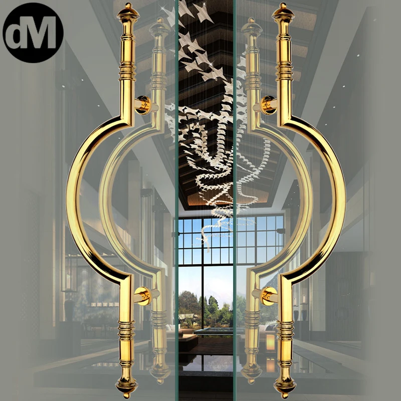 DM 2pcs/Set(One Pair)Bright Gold Color Home Office Big Gate Handles Semicircle Door Handle Titanium Golds Luxury Decor Furniture
DM 2pcs/Set(One Pair)Bright Gold Color Home Office Big Gate Handles Semicircle Door Handle Titanium Golds Luxury Decor Furniture
