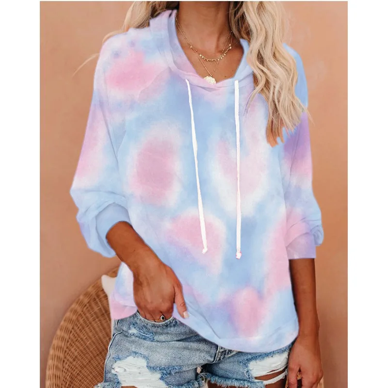 Hot Sell Women Autumn Long Sleeved Hoody Tops Casual Tie-Dye Printing Hooded Sweatshirt Trendy Ladies Clothes Stylish Hoodies
Hot Sell Women Autumn Long Sleeved Hoody Tops Casual Tie-Dye Printing Hooded Sweatshirt Trendy Ladies Clothes Stylish Hoodies