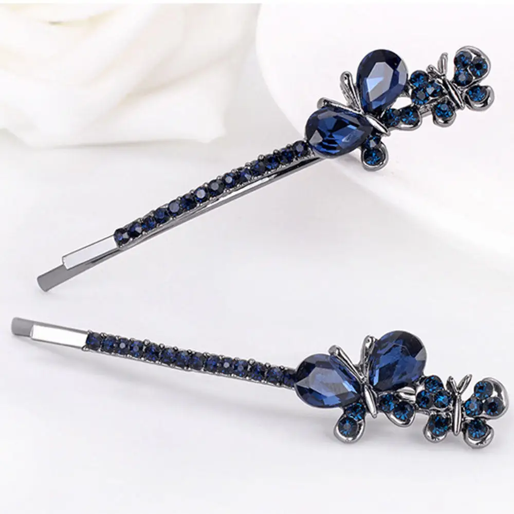 1 Pair Crystal Rhinestone Butterfly Hair Girls Barrette Clips Hairpin Women Gift Metal hair clips Girl hairpin Hair accessories
1 Pair Crystal Rhinestone Butterfly Hair Girls Barrette Clips Hairpin Women Gift Metal hair clips Girl hairpin Hair accessories