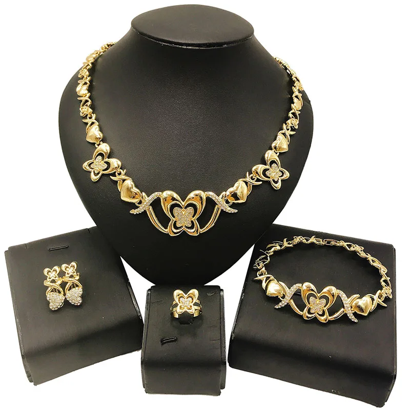 Yulaili Butterfly Clavicle Jewelry Sets for Women Necklace Bracelet Earrings Ring Charm Bijoux Gold Simple Style Cute Animal
Yulaili Butterfly Clavicle Jewelry Sets for Women Necklace Bracelet Earrings Ring Charm Bijoux Gold Simple Style Cute Animal