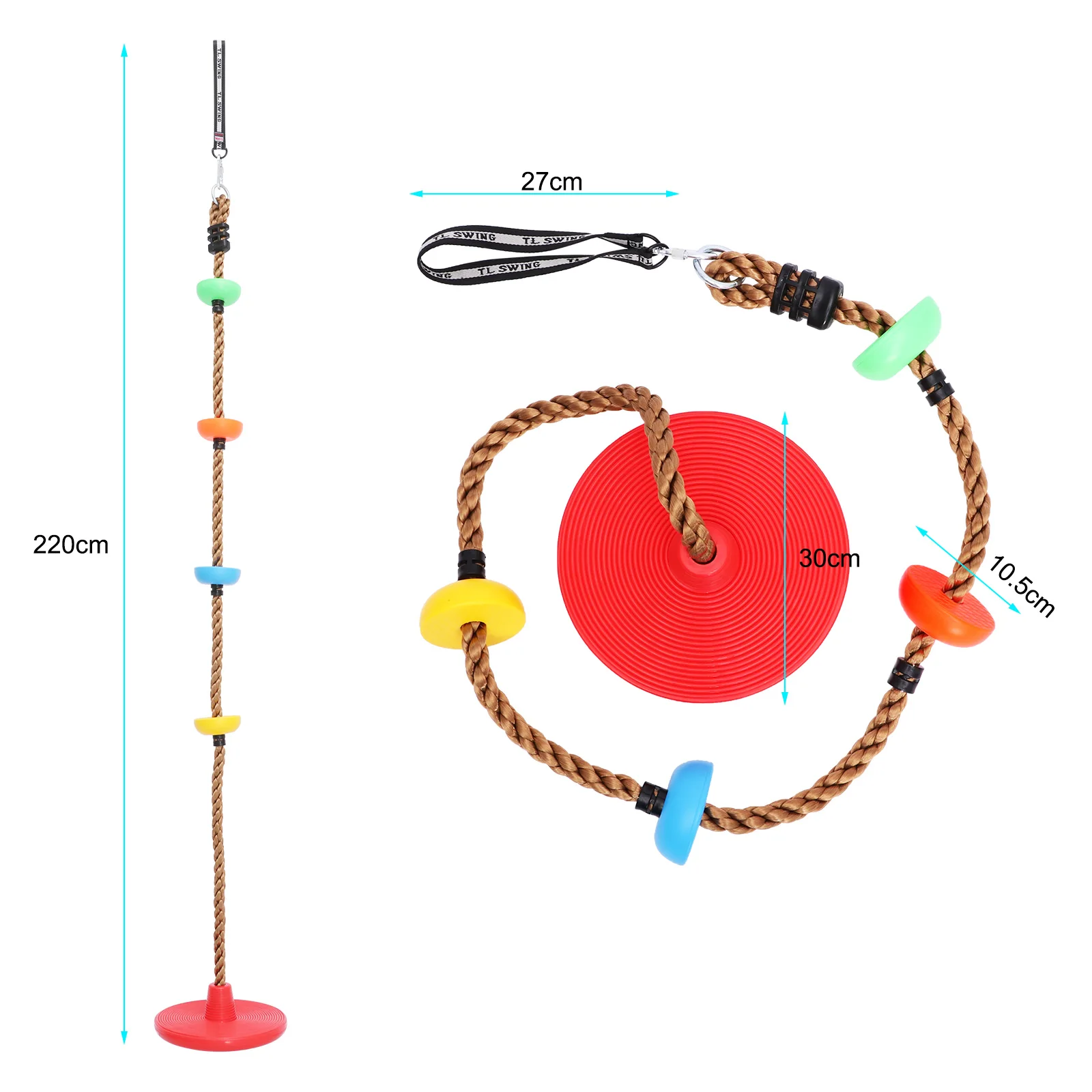 4 Knots Climbing Rope With Sturdy Seat Child Swing Toys Active Outdoor Play Equipment Heavy Loading Capacity
4 Knots Climbing Rope With Sturdy Seat Child Swing Toys Active Outdoor Play Equipment Heavy Loading Capacity