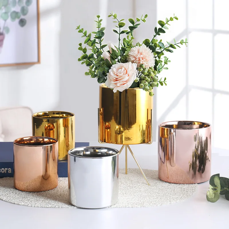 Nordic Ceramic Flowerpot Electroplating Golden Simple Creative Succulent Green Plant Black Round Hydroponic Flowerpot Ceramic
Nordic Ceramic Flowerpot Electroplating Golden Simple Creative Succulent Green Plant Black Round Hydroponic Flowerpot Ceramic