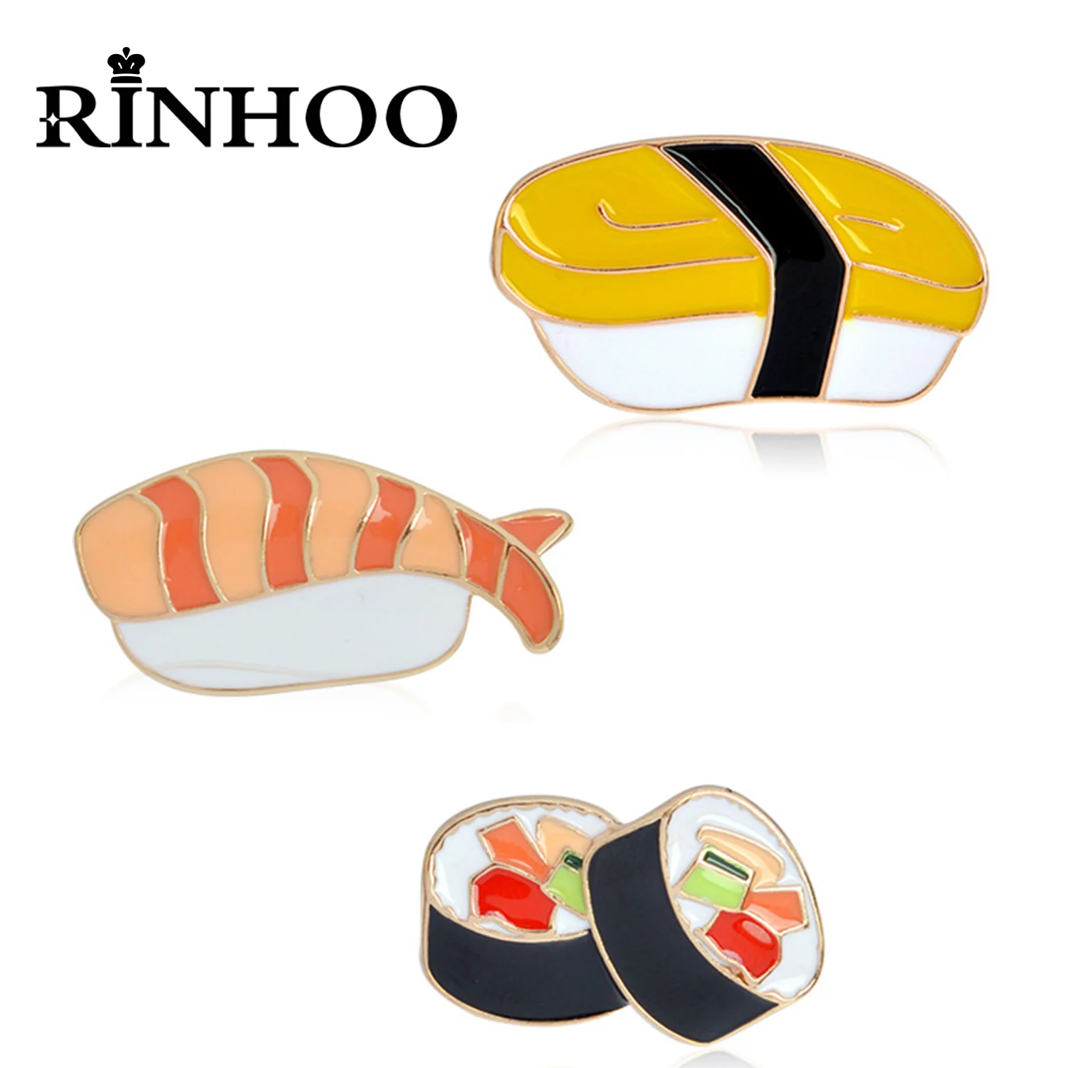 Rinhoo Japanese Food Collection Brooches Cute Cartoon Sushi Seaweed Rice Cooking Rice Rolls Enamel Pins Buckle Shirt Badge Gifts
Rinhoo Japanese Food Collection Brooches Cute Cartoon Sushi Seaweed Rice Cooking Rice Rolls Enamel Pins Buckle Shirt Badge Gifts