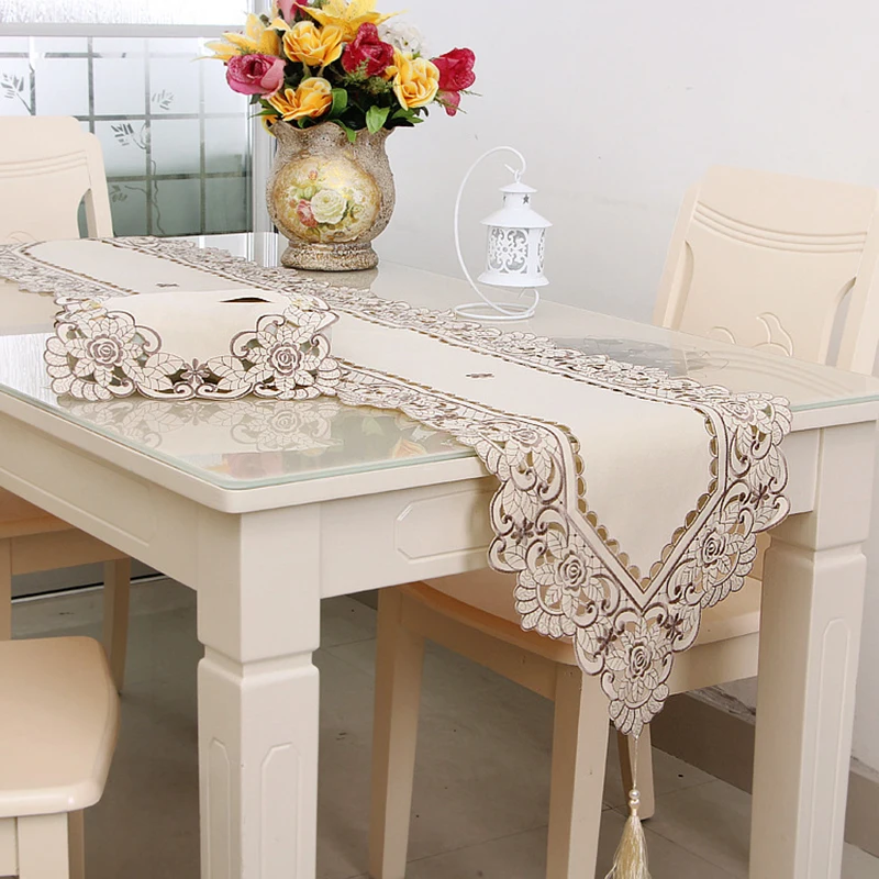 Table Runner Pastoral Waterproof Floral Cutwork Tablecloth Cover Europe T Cabinet Lace Pendant Table Flag Home Table Decoration
Table Runner Pastoral Waterproof Floral Cutwork Tablecloth Cover Europe T Cabinet Lace Pendant Table Flag Home Table Decoration