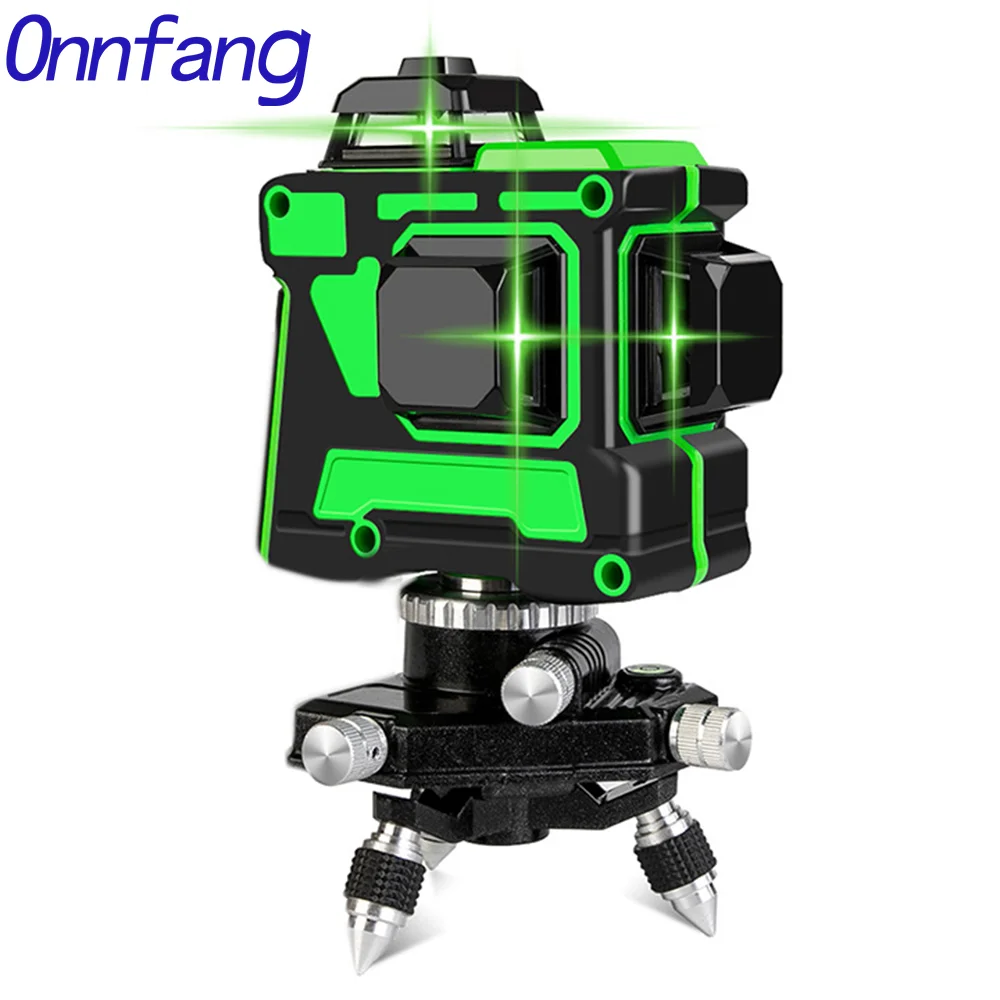 Onnfang 12 Lines 3D Laser Level Green Laser Line Self-Leveling 360 Degree Horizontal & Vertical Cross Lines With 
Onnfang 12 Lines 3D Laser Level Green Laser Line Self-Leveling 360 Degree Horizontal & Vertical Cross Lines With