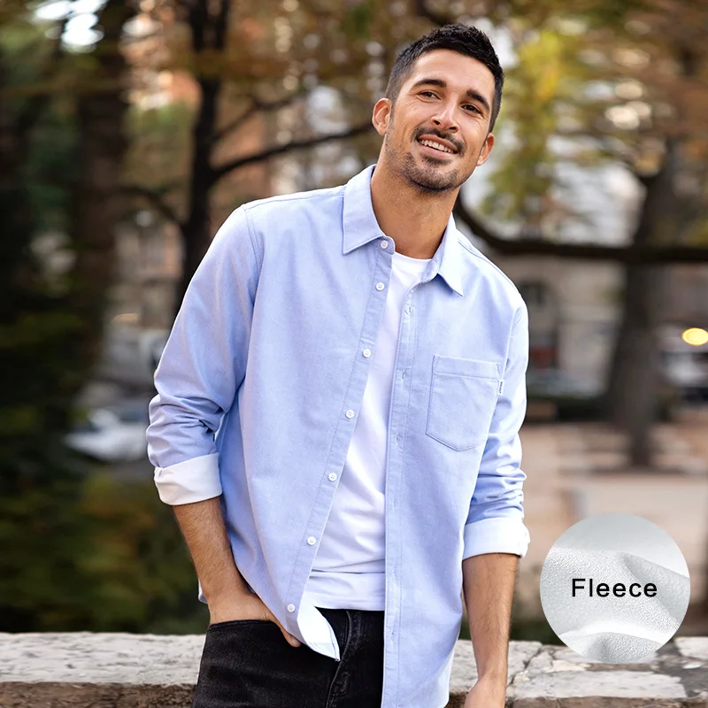 KUEGOU 2022 Autumn New 100% Cotton Men Shirts Fleece Warm Oxford Fashion Business Casual Shirt Long Sleeve Top Plus Size 20624
KUEGOU 2022 Autumn New 100% Cotton Men Shirts Fleece Warm Oxford Fashion Business Casual Shirt Long Sleeve Top Plus Size 20624