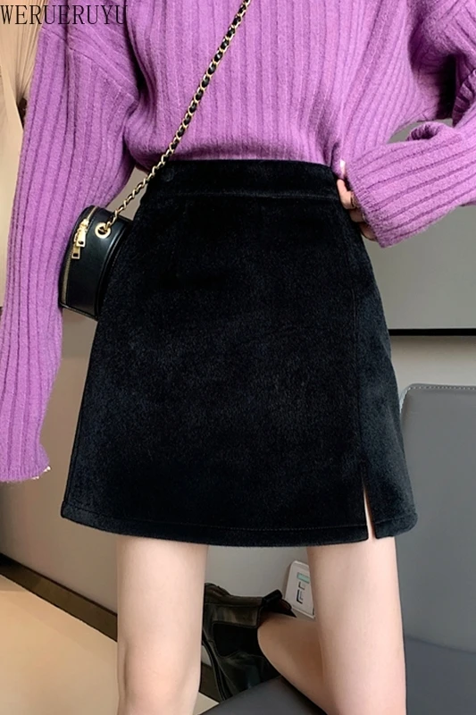WERUERUYU Autumn Woolen Skirt Winter Women's A Line Skirt Female High Waist Slim Short Skirts Fashion MINI Skirts For Women
WERUERUYU Autumn Woolen Skirt Winter Women's A Line Skirt Female High Waist Slim Short Skirts Fashion MINI Skirts For Women