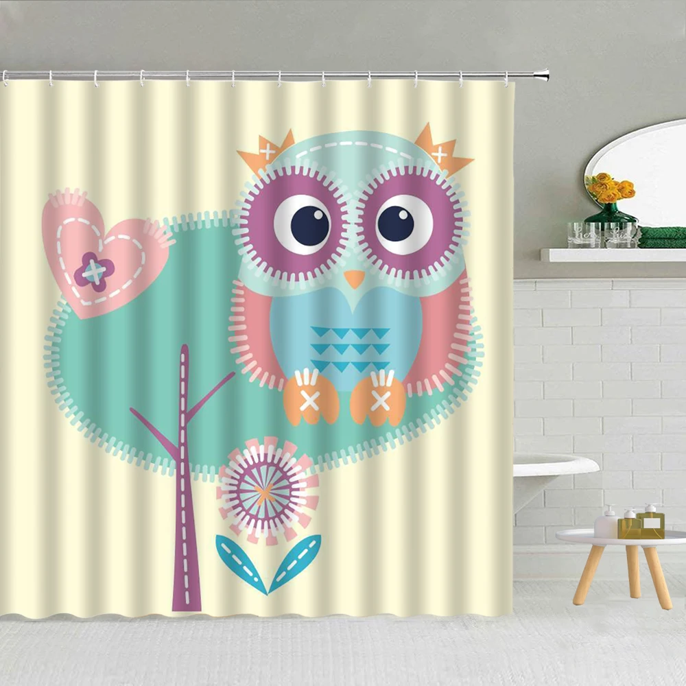 Cartoons Animal Owl Shower Curtain Art Bird Painting Bathroom Decor Partition Waterproof Fabric Hooks Curtains Bath Screen Set
Cartoons Animal Owl Shower Curtain Art Bird Painting Bathroom Decor Partition Waterproof Fabric Hooks Curtains Bath Screen Set
