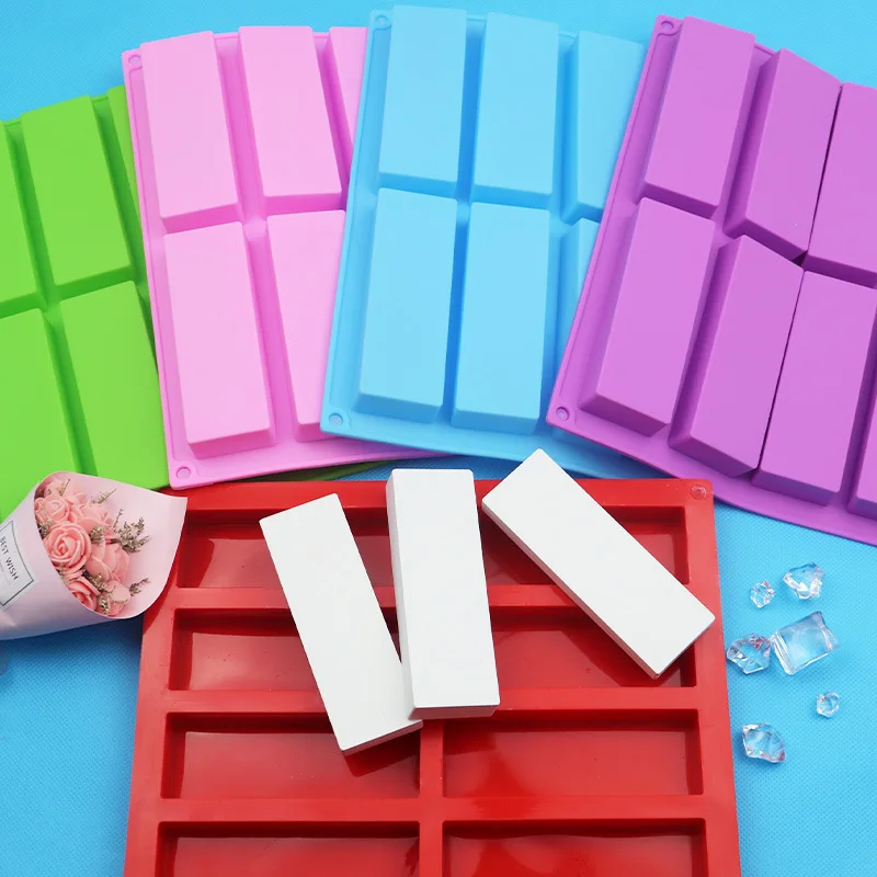 Cake Decorating Tools 8 Pieces of Rectangular Soap Silicone Cake Mold Hand Soap Mold Cake Stand Chocolate Forms for Baking Tool
Cake Decorating Tools 8 Pieces of Rectangular Soap Silicone Cake Mold Hand Soap Mold Cake Stand Chocolate Forms for Baking Tool