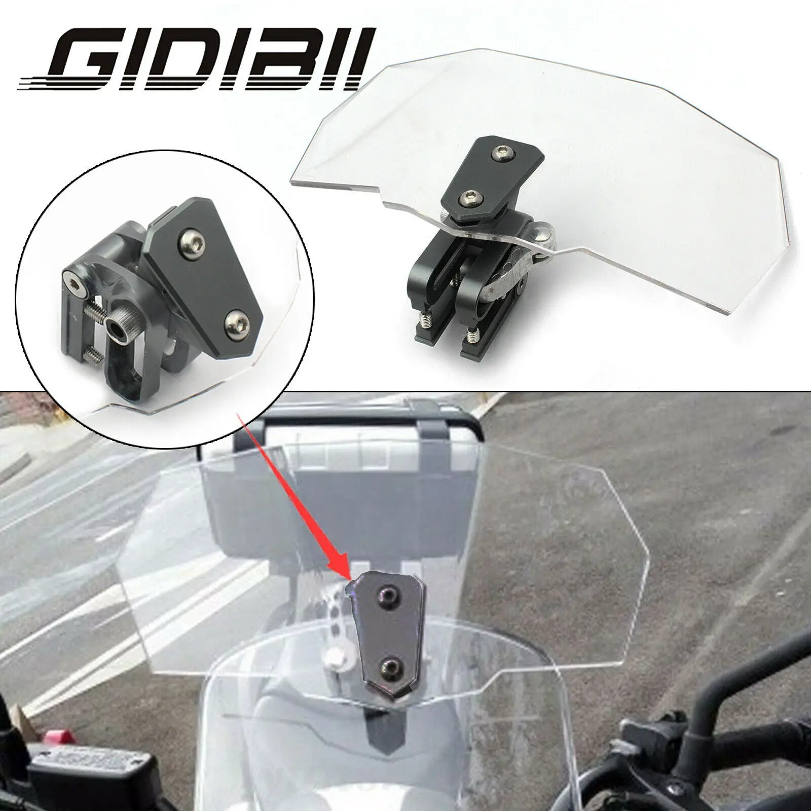Adjustable Clip On Extension Windshield Spoiler Wind Deflector Windscreen Bikes For Honda Yamaha Suzuki Kawasaki BMW KTM Aprilia
Adjustable Clip On Extension Windshield Spoiler Wind Deflector Windscreen Bikes For Honda Yamaha Suzuki Kawasaki BMW KTM Aprilia