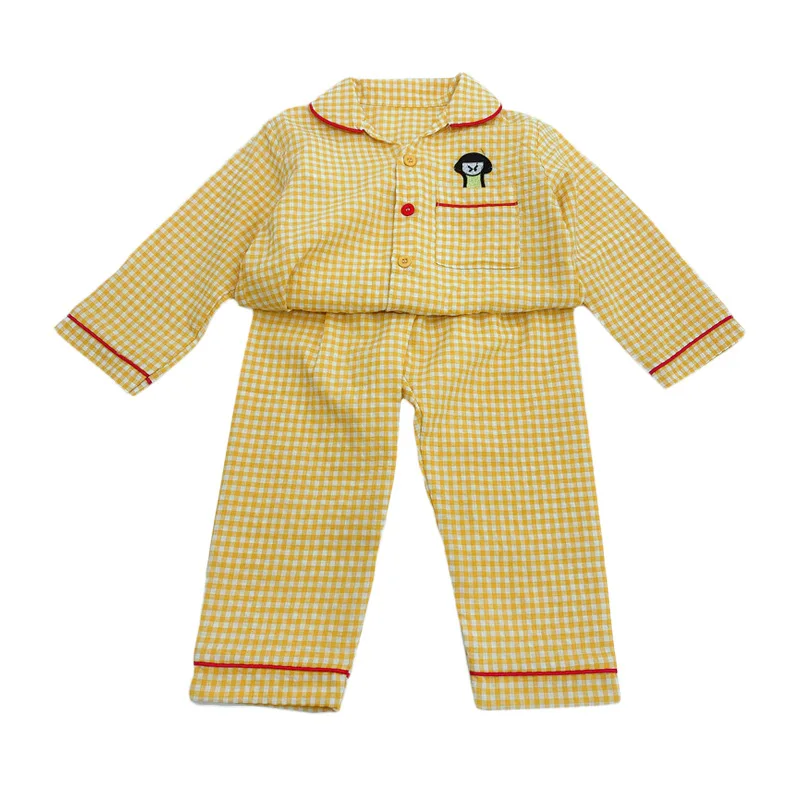 Girls Long-sleeved Pajamas 2021 Spring Autumn Children's Pure Cotton Plaid Girl Princess Home Service Set 2PCS
Girls Long-sleeved Pajamas 2021 Spring Autumn Children's Pure Cotton Plaid Girl Princess Home Service Set 2PCS