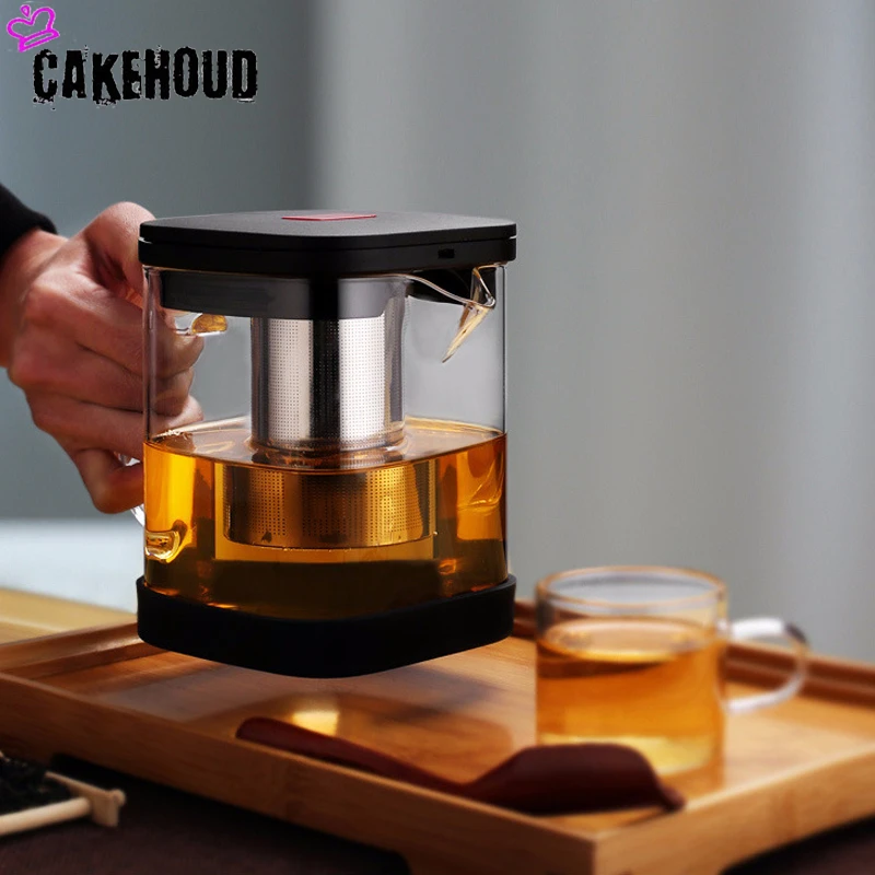 CAKEHOUD High Temperature Glass Bubble Teapot High Borosilicate Square Flower Tea Coffee Pot With Soak Filter Cover Tea Set
CAKEHOUD High Temperature Glass Bubble Teapot High Borosilicate Square Flower Tea Coffee Pot With Soak Filter Cover Tea Set
