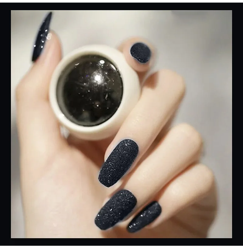 24PCS Detachable Black Woolen Cloth Coffin Fake Matte Tips Press on NailS for Long False Nail Art Manicure Fake Extension Tips
24PCS Detachable Black Woolen Cloth Coffin Fake Matte Tips Press on NailS for Long False Nail Art Manicure Fake Extension Tips
