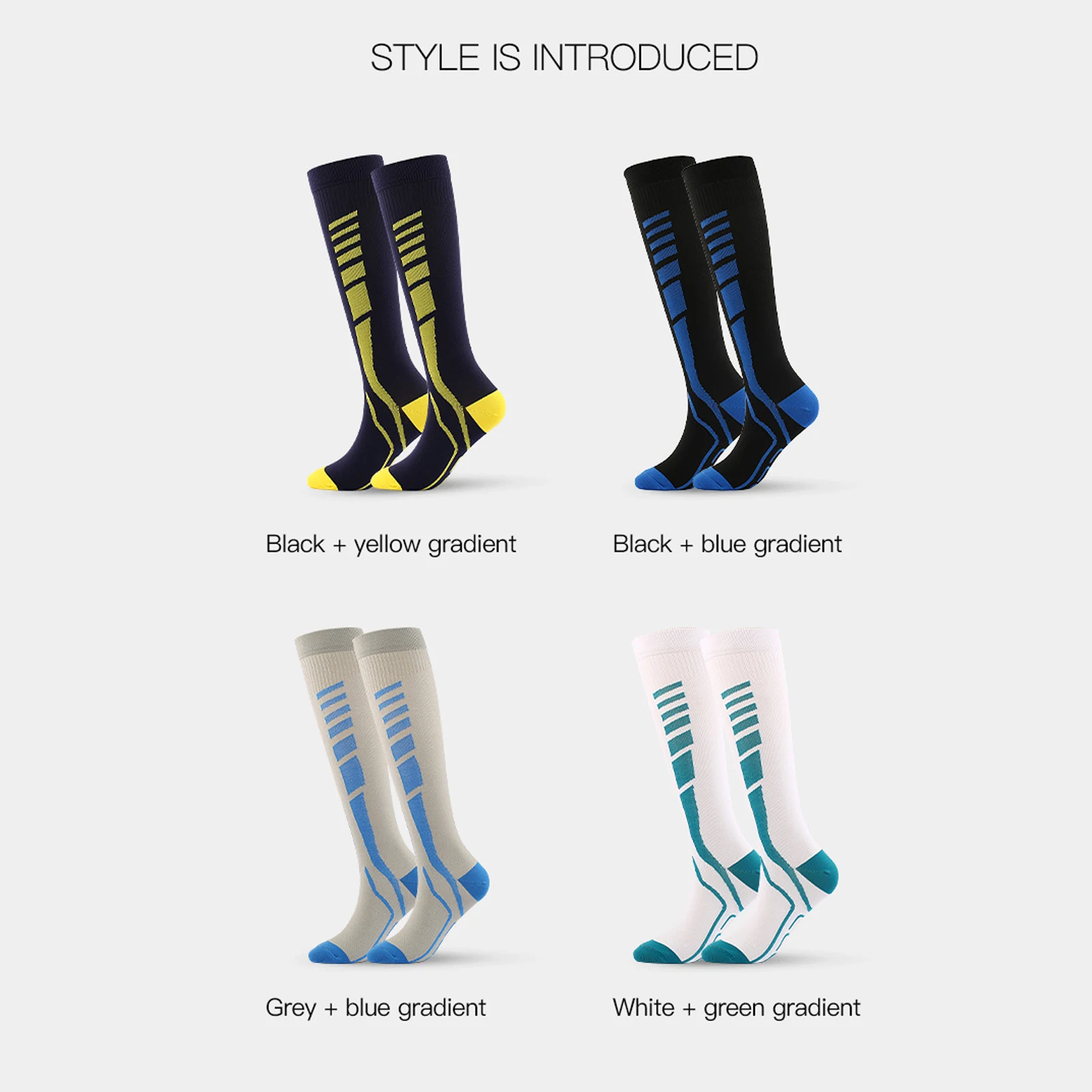 Unisex Stockings for Sports Breathable Variegated Color Socks Black Blue/ Grey Blue/ White Green/ Black Yellow
Unisex Stockings for Sports Breathable Variegated Color Socks Black Blue/ Grey Blue/ White Green/ Black Yellow