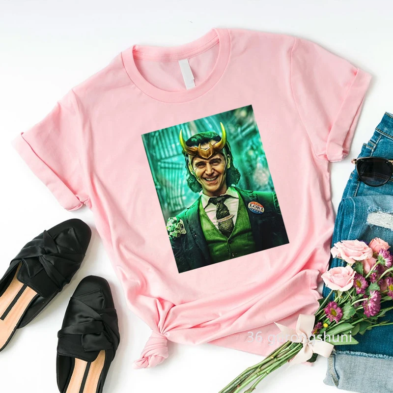 2021 Cute President Loki T Shirt Tva T-Shirt Tee Top Women'S Clothes Pink Female Clothing Short Sleeve T-Shirts Streetwear
2021 Cute President Loki T Shirt Tva T-Shirt Tee Top Women'S Clothes Pink Female Clothing Short Sleeve T-Shirts Streetwear