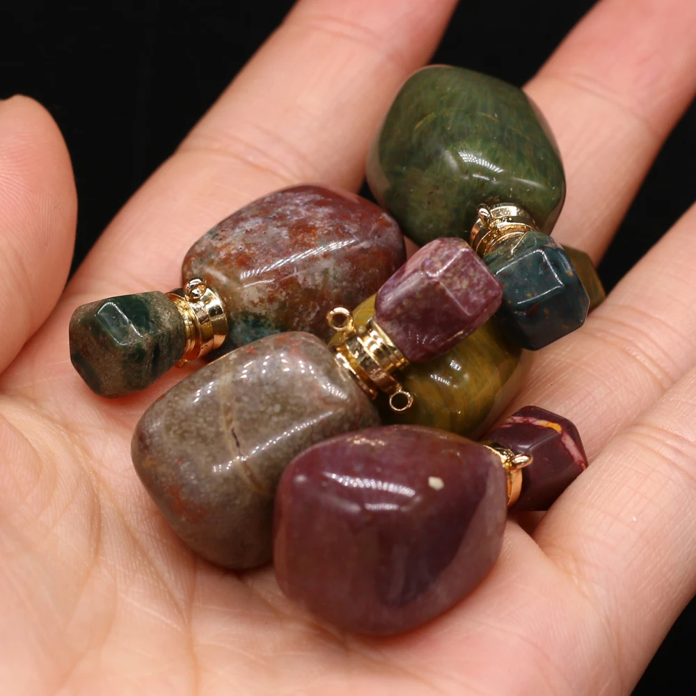 Natural Semi-precious Stones Perfume Bottle Pendant Exquisite Semi-Precious for Jewelry Making Charms DIY Necklace Accessory
Natural Semi-precious Stones Perfume Bottle Pendant Exquisite Semi-Precious for Jewelry Making Charms DIY Necklace Accessory