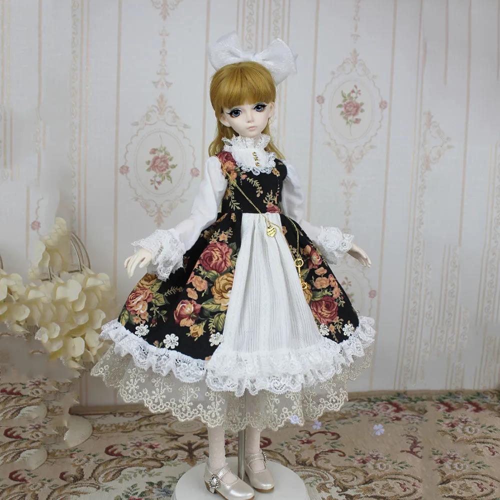 1/6 1/4 1/3 Scale BJD Clothes Retro Rose Print Palace Vintage Lolita Dress Set For BJD SD OB27 Girl Doll Accessories
1/6 1/4 1/3 Scale BJD Clothes Retro Rose Print Palace Vintage Lolita Dress Set For BJD SD OB27 Girl Doll Accessories