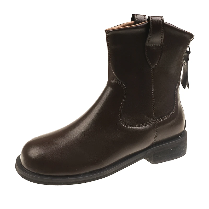 Женские ботинки до середины икры, с круглым носком, на молнии, осень 2021
Женские ботинки до середины икры, с круглым носком, на молнии, осень 2021