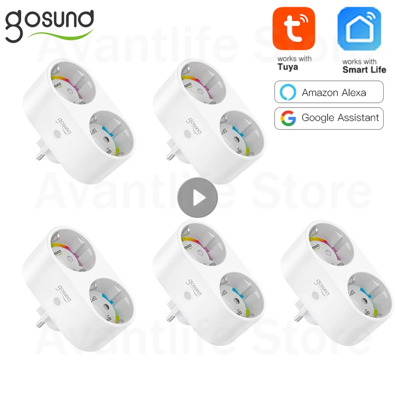 Умная розетка Gosund, 16 А, 2 в 1, с поддержкой Wi-Fi
Умная розетка Gosund, 16 А, 2 в 1, с поддержкой Wi-Fi